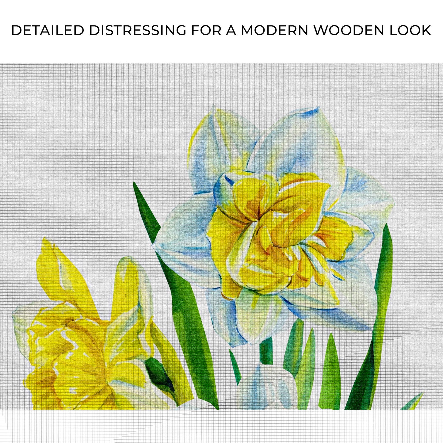 Flowers Daffodils Watercolor Canvas Wall Art Zoom - Image by Tailored Canvases