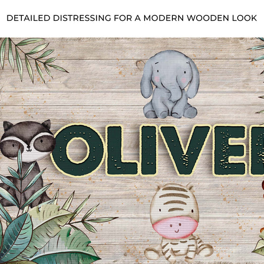 Safari Kids Room Sign Zoom - Image by Tailored Canvases