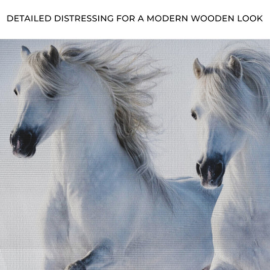 White Horse Couple Canvas Wall Art Zoom - Image by Tailored Canvases