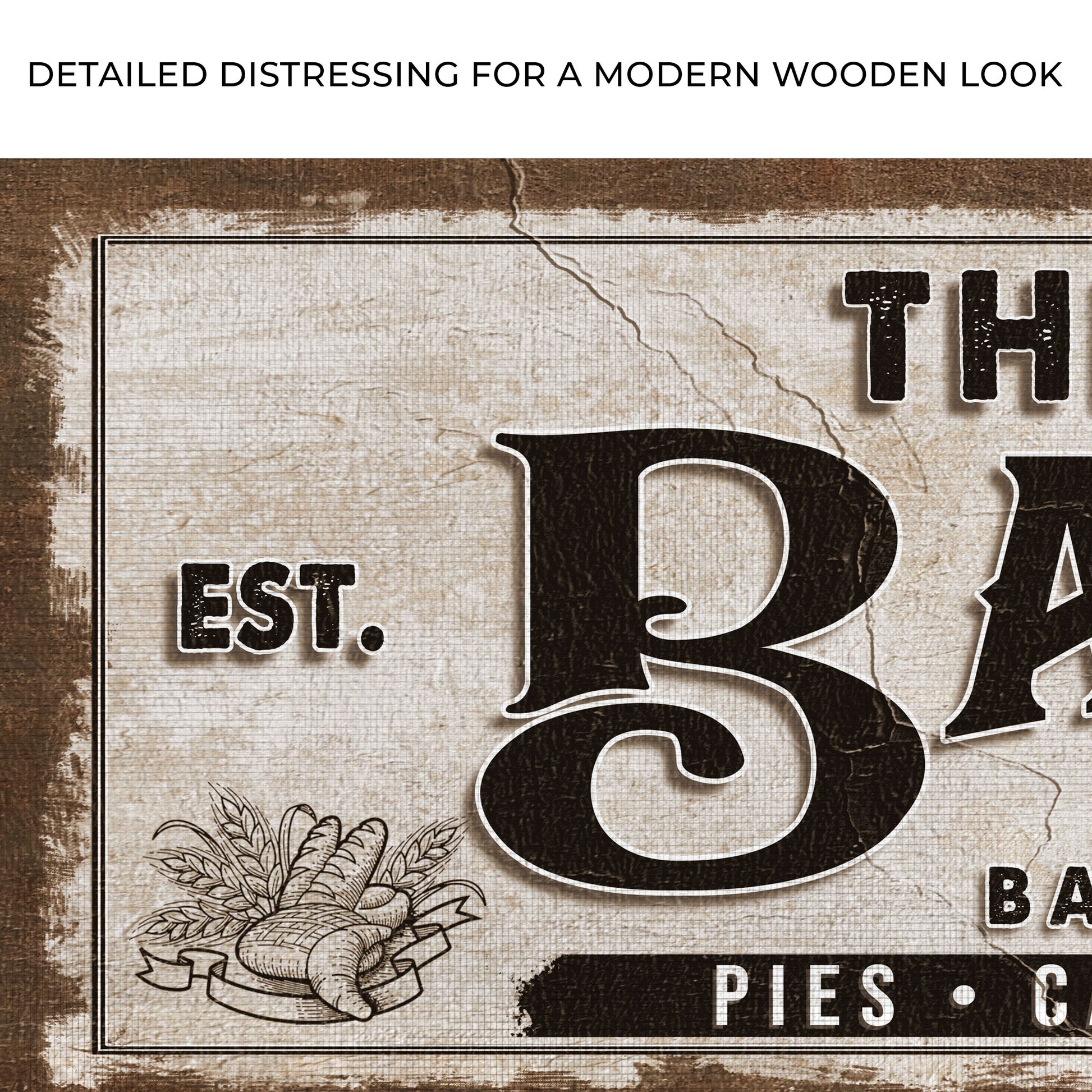 Pies Cakes Pastries Bread Bakery Sign Zoom - Image by Tailored Canvases
