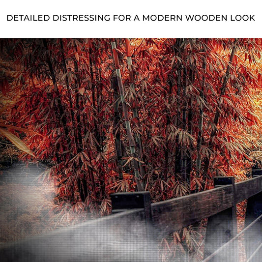 Autumn Walk On A Footbridge Canvas Wall Art Zoom - Image by Tailored Canvases