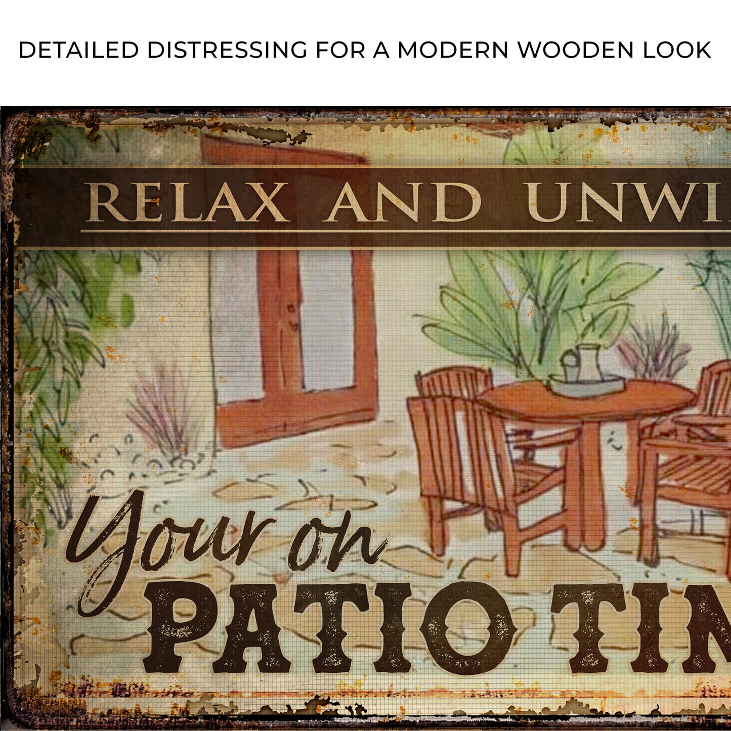 Relax And Unwind Your On Patio Time Sign Zoom - Image by Tailored Canvases