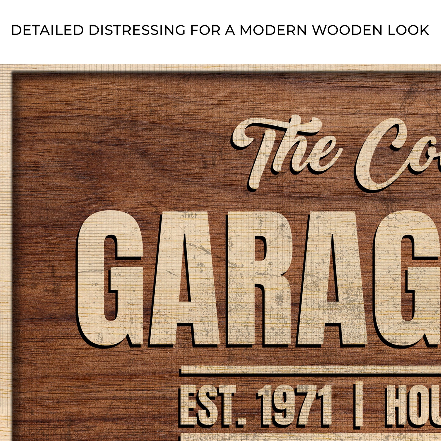 Rustic Garage Bar Wood Sign Zoom - Image by Tailored Canvases