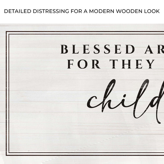 Matthew 5:9 - Blessed Are The Peacemakers Sign II Zoom - Image by Tailored Canvases