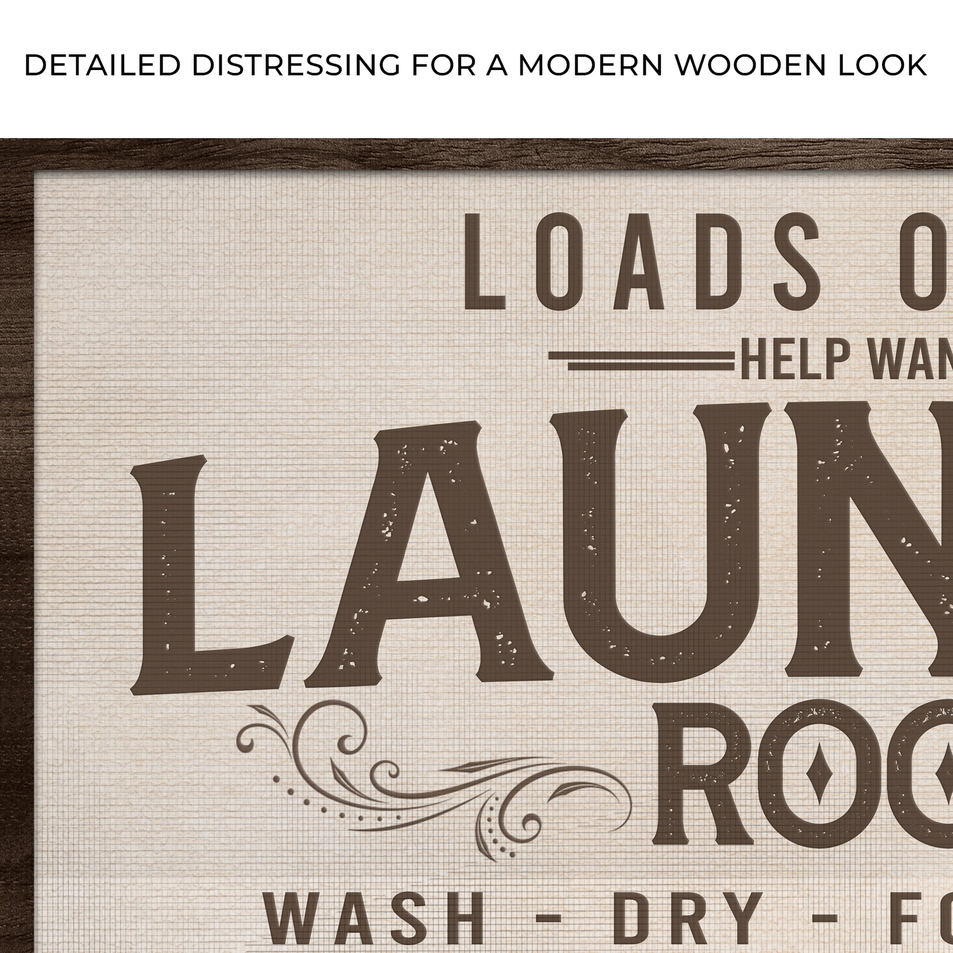 Loads of Fun Help Wanted Laundry Room Sign Zoom - Image by Tailored Canvases