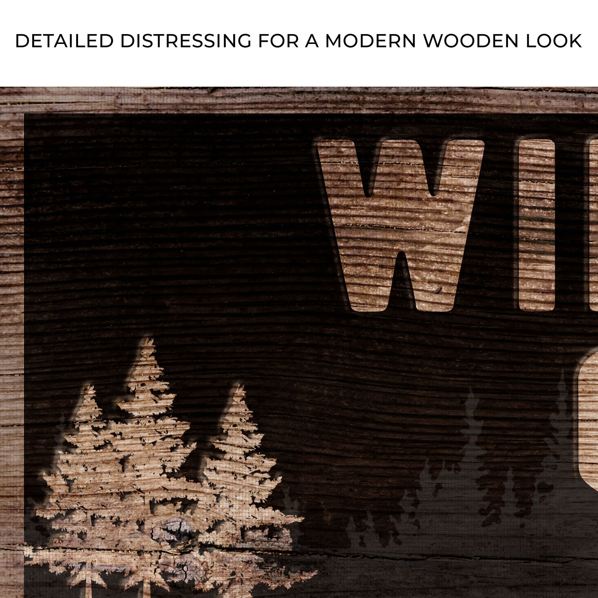 Wood Cabin Sign Zoom - Image by Tailored Canvases