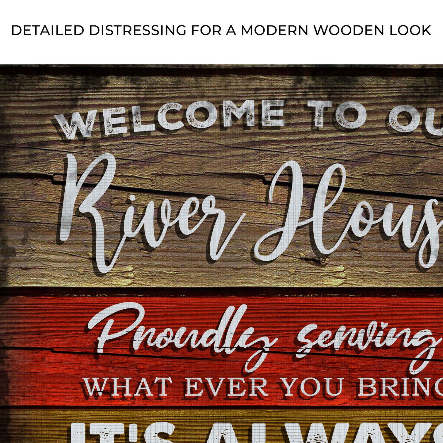 Welcome To Our River House Sign II Zoom - Image by Tailored Canvases