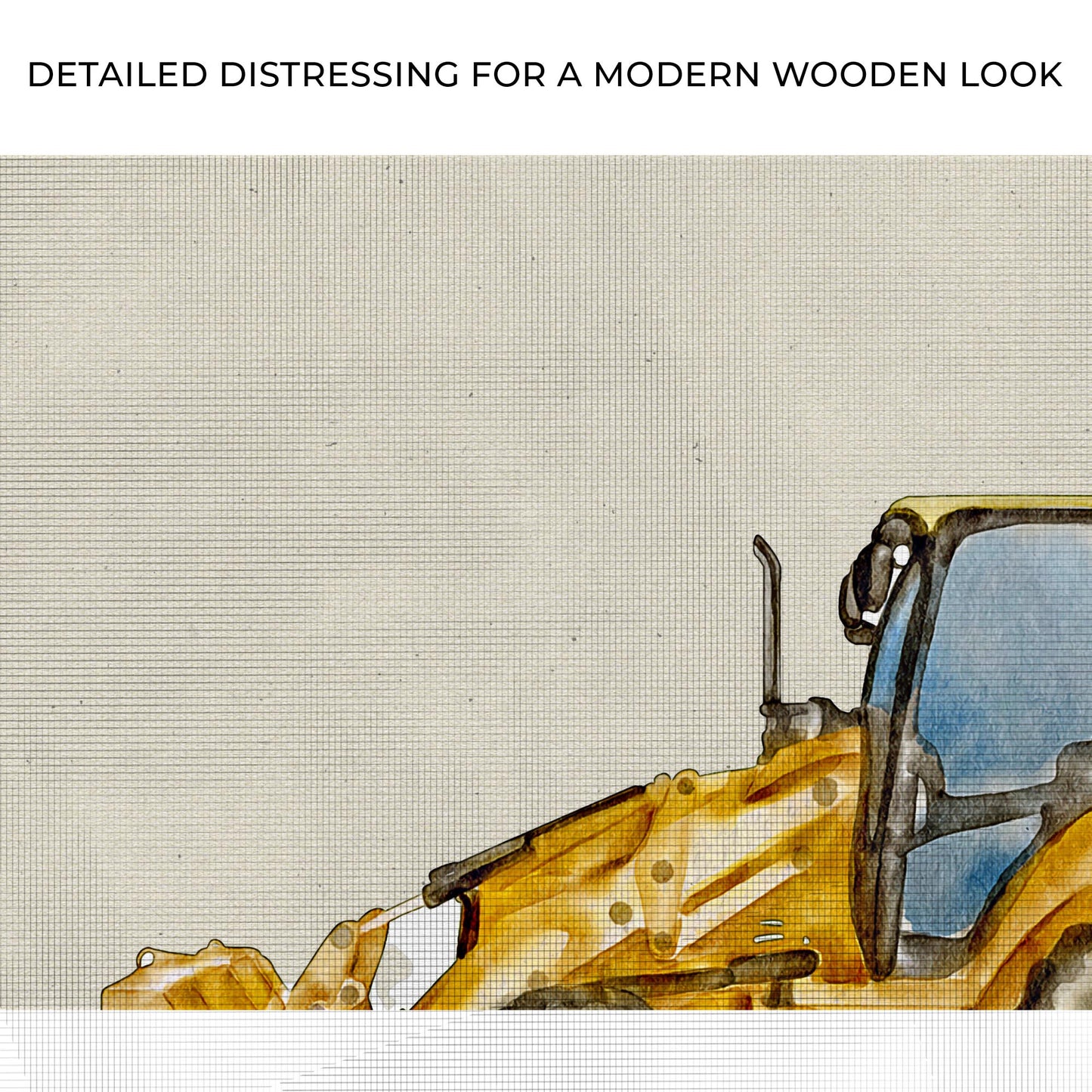 Construction Truck Backhoe Loader Canvas Wall Art Zoom - Image by Tailored Canvases