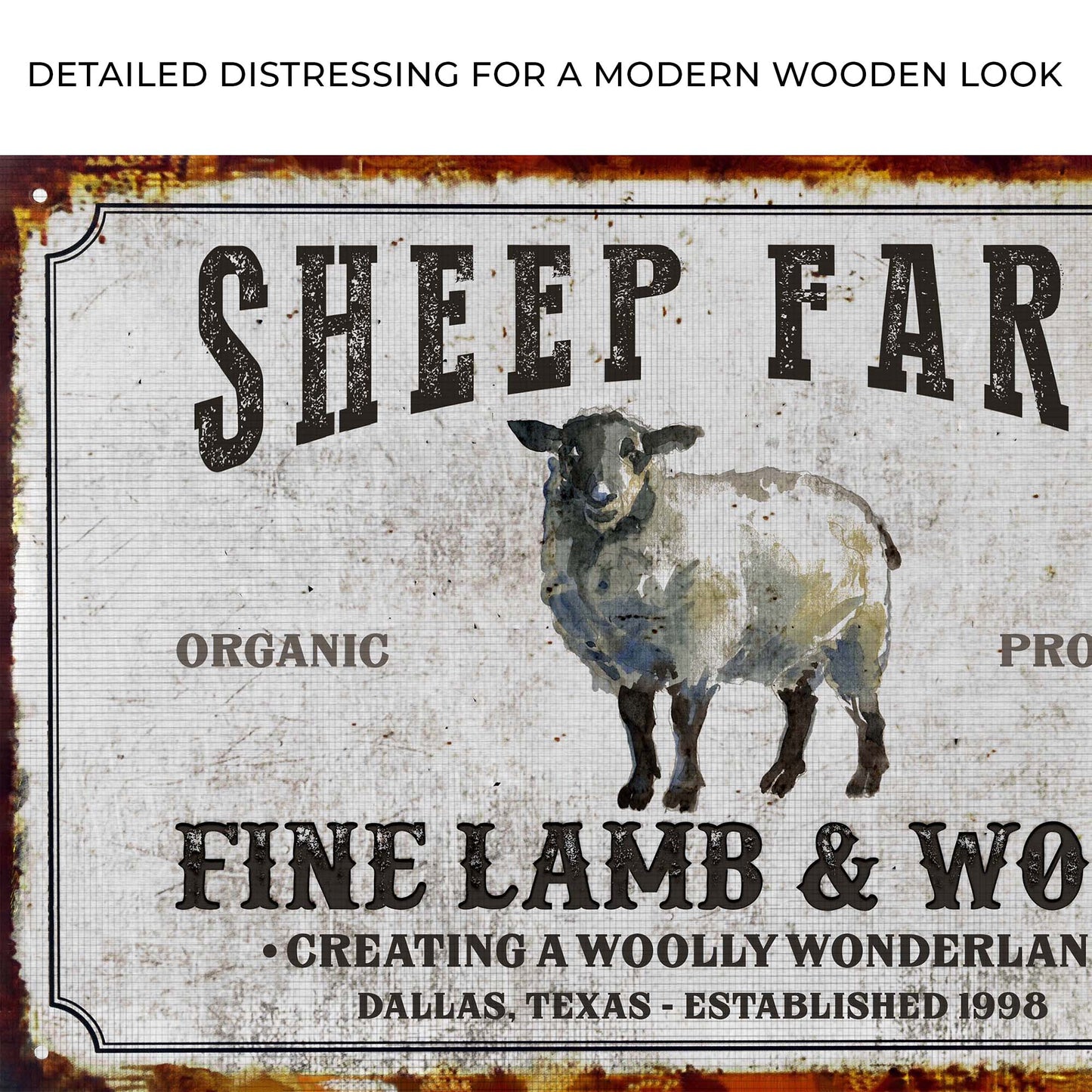 Sheep Farm Sign V Zoom - Image by Tailored Canvases