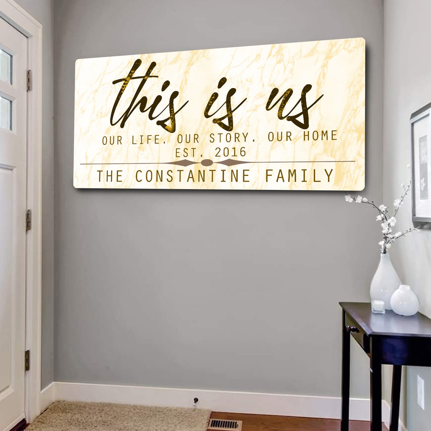 This Is Us IV Sign Style 1 - Image by Tailored Canvases