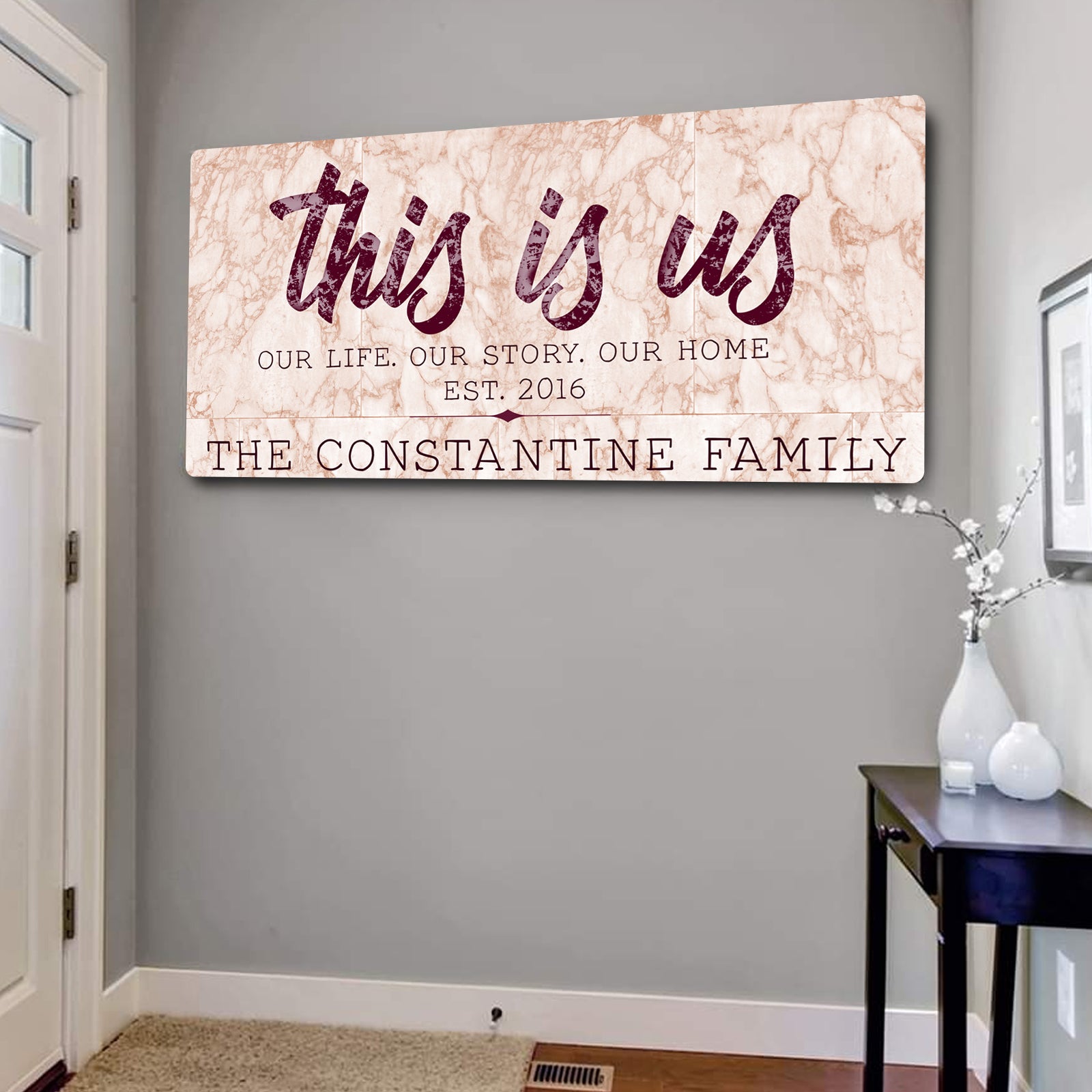 This Is Us IV Sign Style 2 - Image by Tailored Canvases