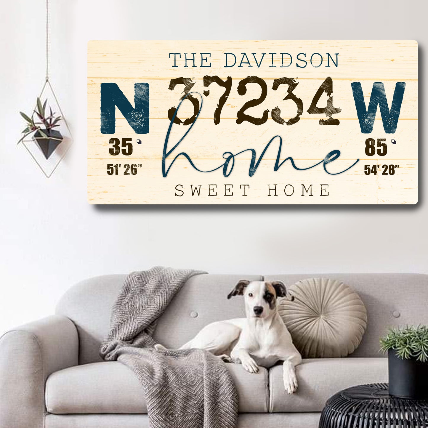 Coordinates Sign Style 2 - Image by Tailored Canvases