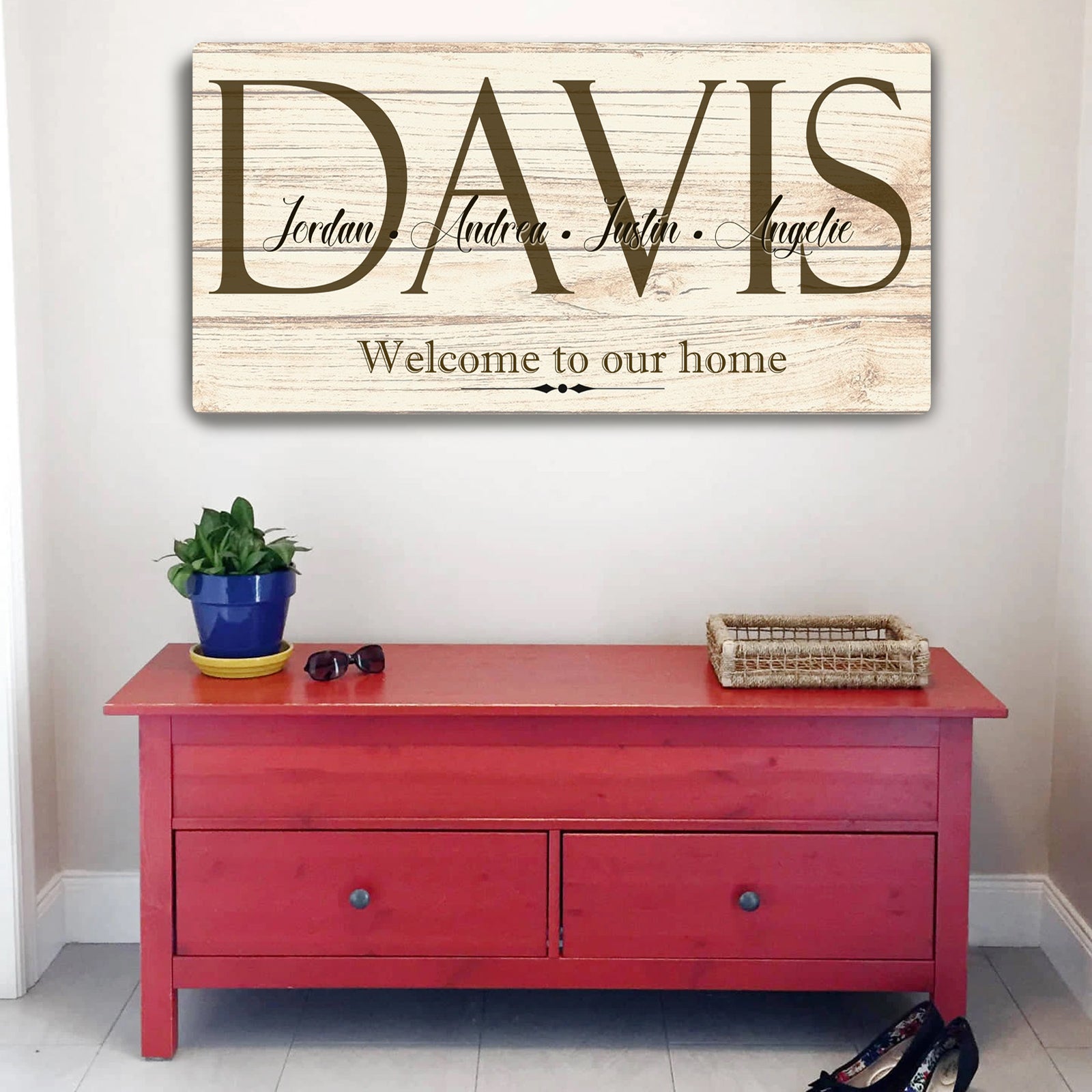 Welcome to Our Home Sign Style 2 - Image by Tailored Canvases