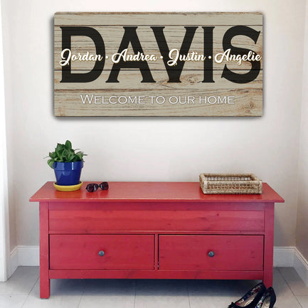 Welcome to Our Home Sign - Image by Tailored Canvases