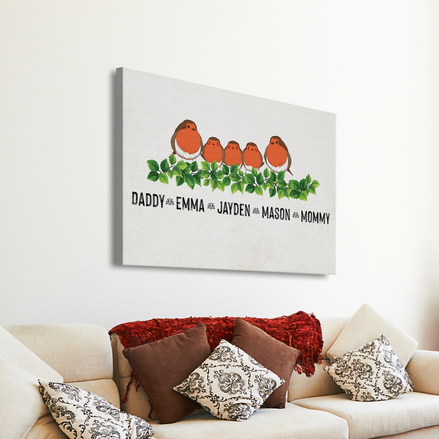 Perched Flock of Birds Sign Style 1 - Image by Tailored Canvases