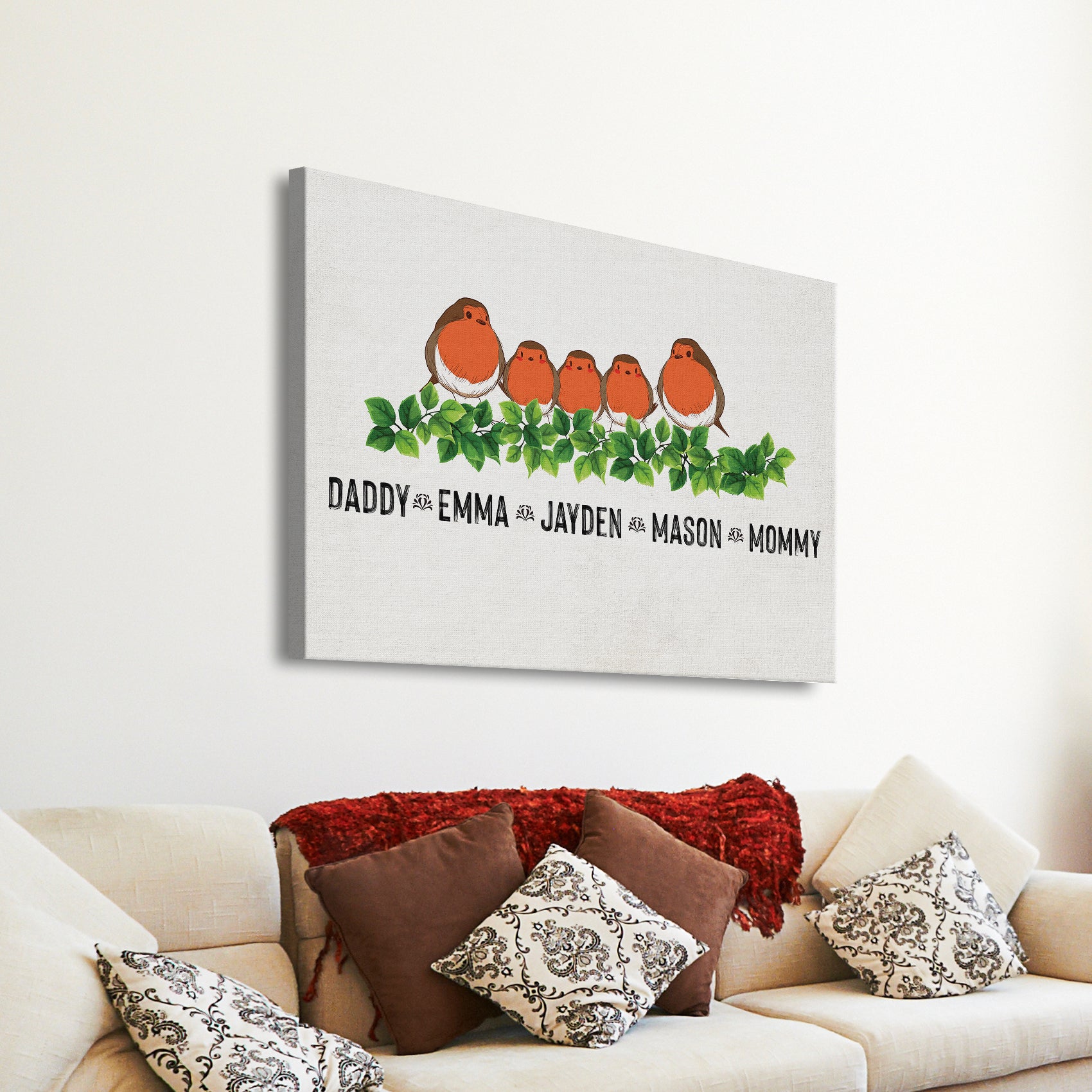 Perched Flock of Birds Sign Style 1 - Image by Tailored Canvases