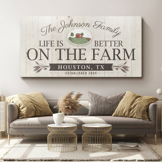 Life Is Better On The Farm Sign