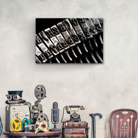 Decor Elements Typewriter Typebars  Canvas Wall Art - Image by Tailored Canvases
