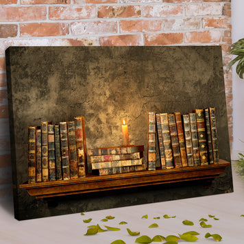 Decor Elements Books Vintage Collection Canvas Wall Art