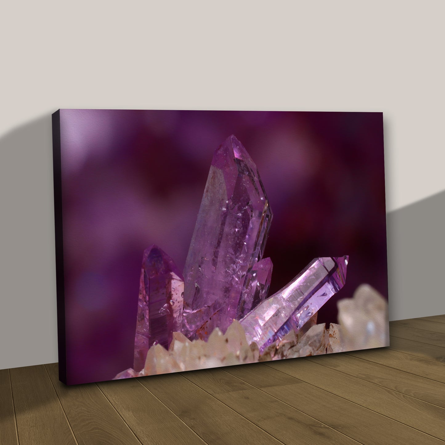 Decor Elements Crystals Purple Amethyst Canvas Wall Art Style 2 - Image by Tailored Canvases