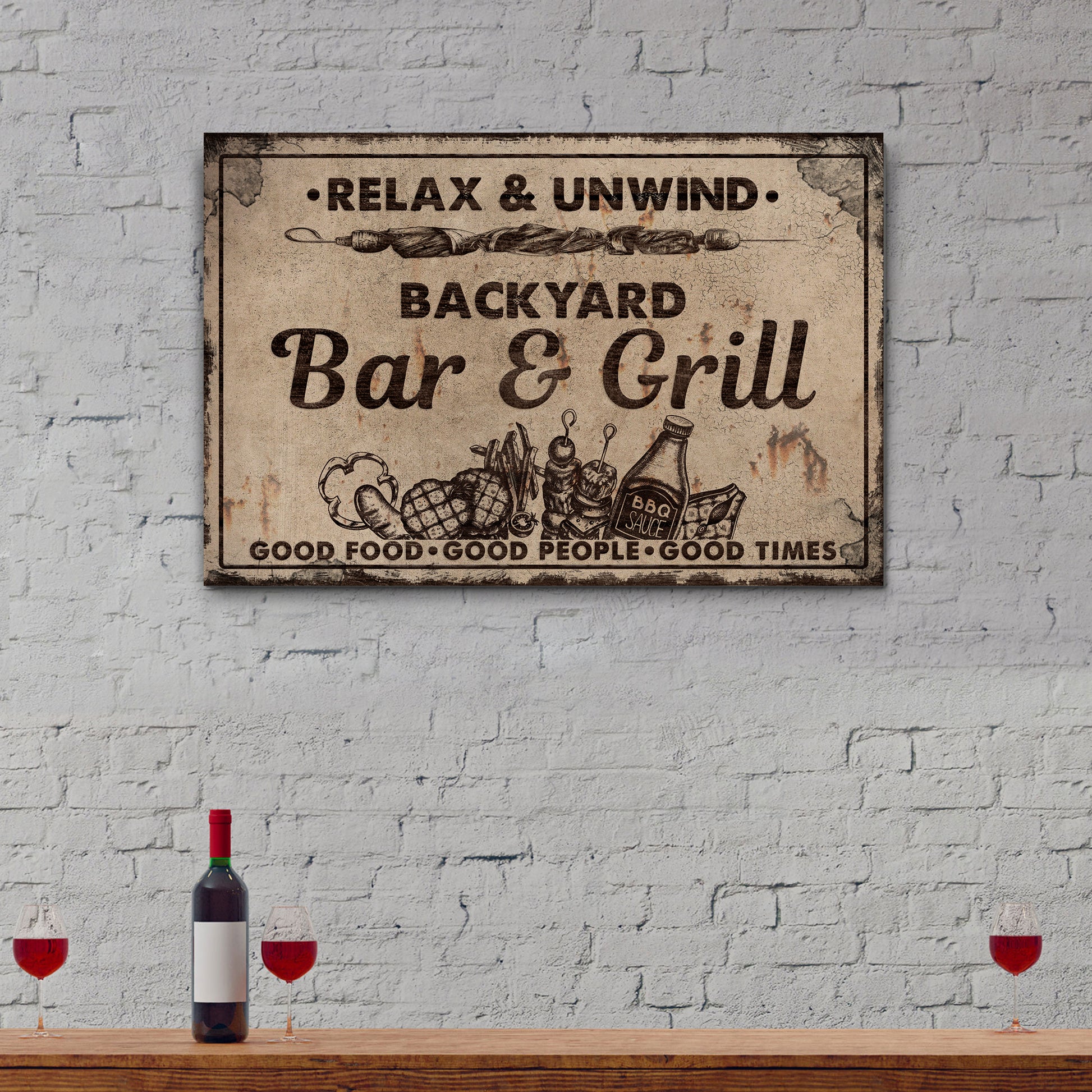 Backyard Bar And Grill Sign - Image by Tailored Canvases