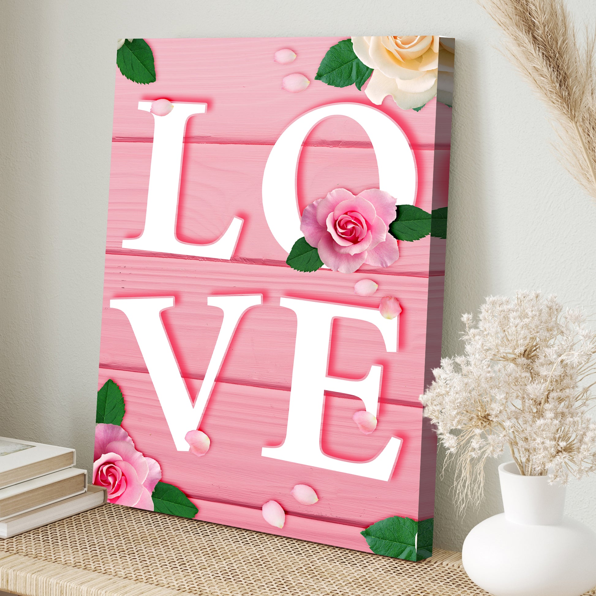 Valentine Floral Love Sign Style 2 - Image by Tailored Canvases