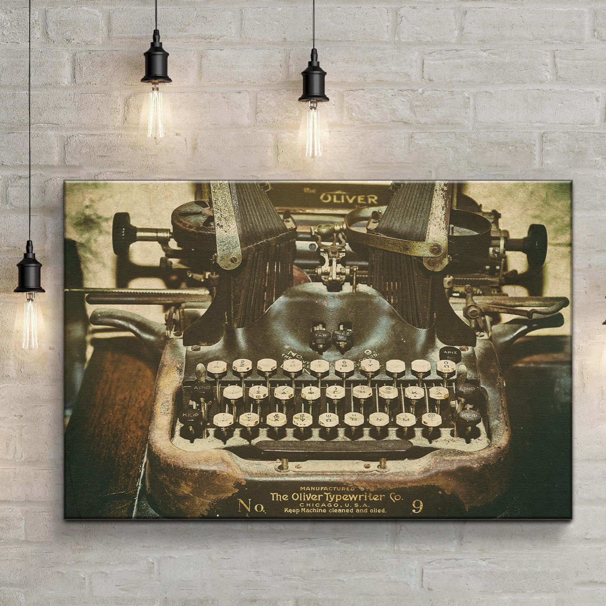 Decor Elements Typewriter Oliver Canvas Wall Art Style 1 - Image by Tailored Canvases