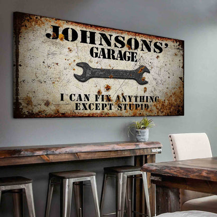 Garage Sign I - Image by Tailored Canvases