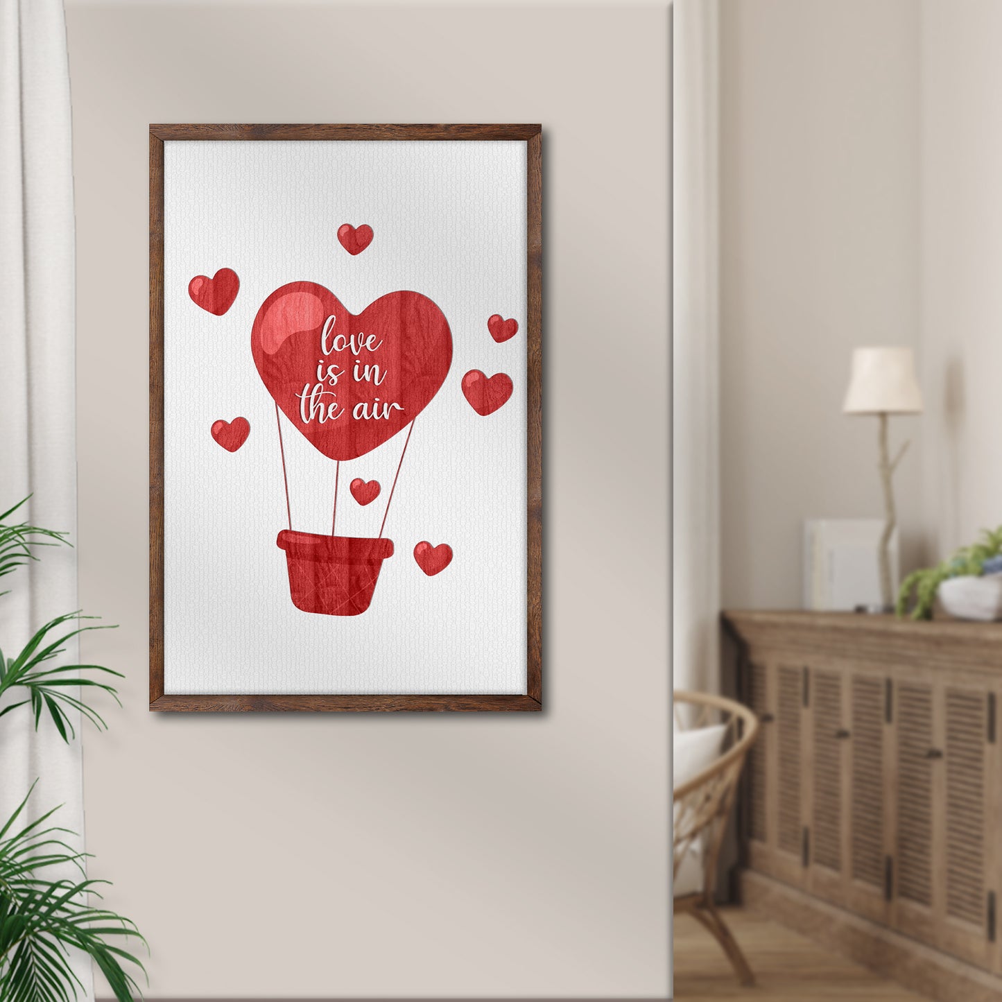 Valentine's Day Love Is In The Air Sign Style 1 - Image by Tailored Canvases