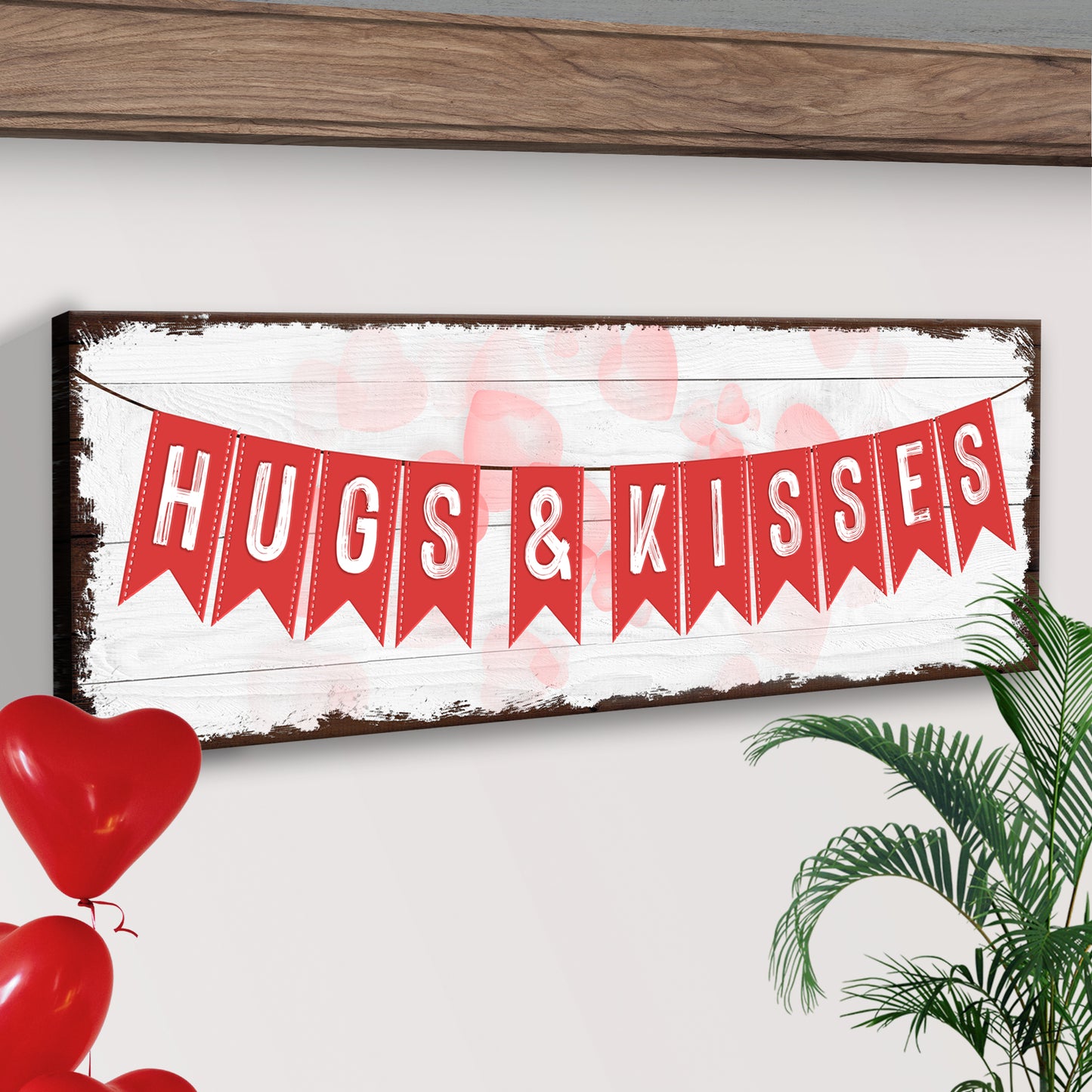 Rustic Valentine Banner Sign Style 2 - Image by Tailored Canvases