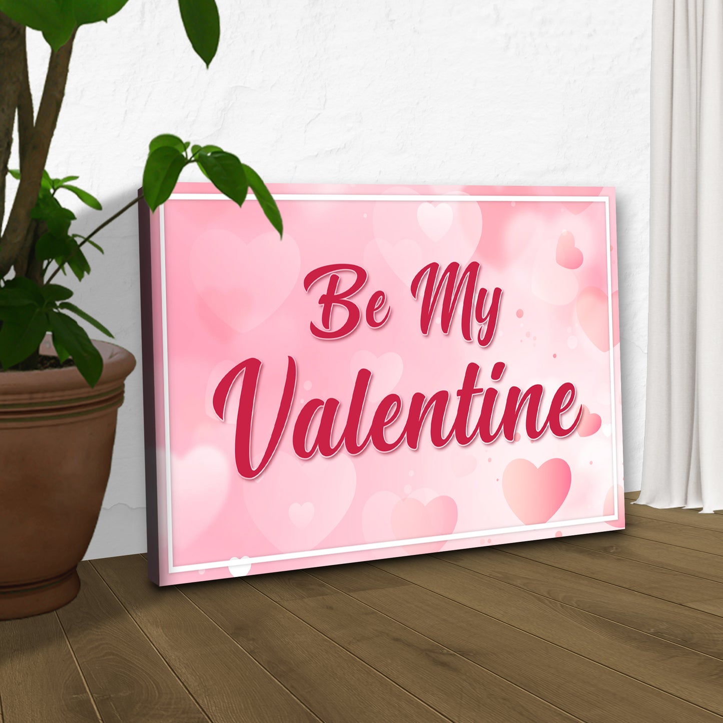 Bokeh Hearts Valentine Sign Style 2 - Image by Tailored Canvases