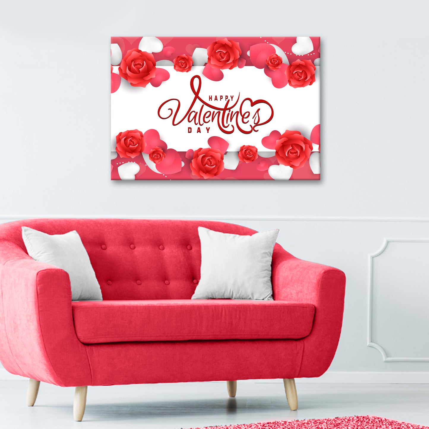 Valentine Greeting Hearts Sign - Image by Tailored Canvases