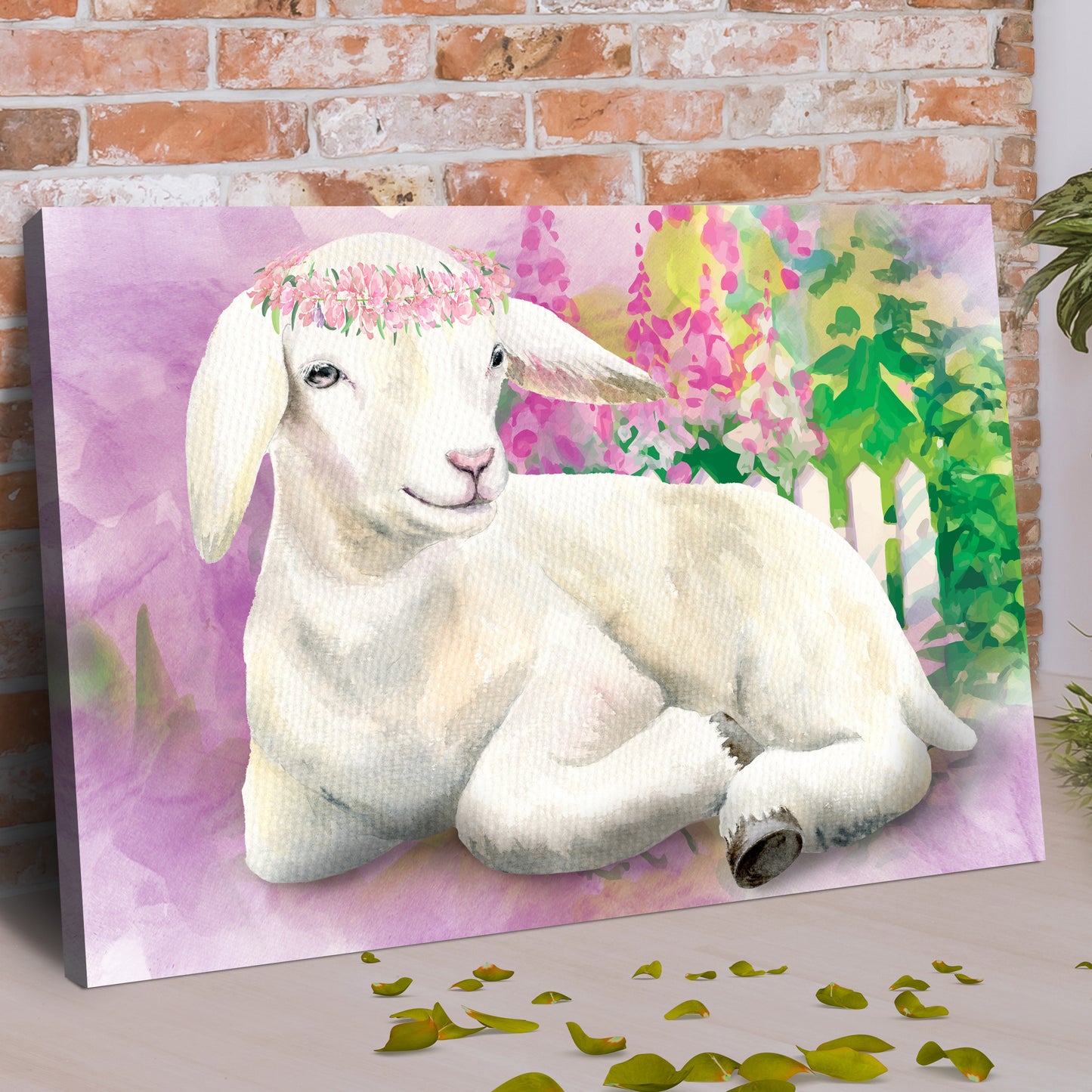 Sitting Pretty Baby Goat Canvas Wall Art Style 1 - Image by Tailored Canvases