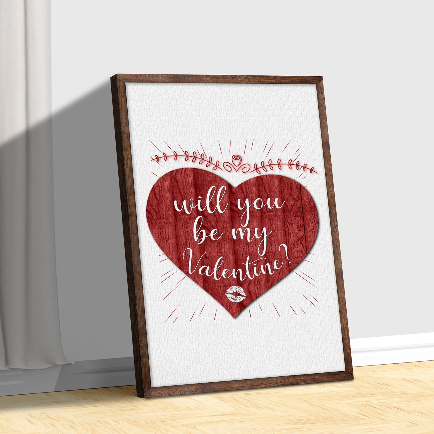 Will You Be My Valentine Sign IV Style 2 - Image by Tailored Canvases