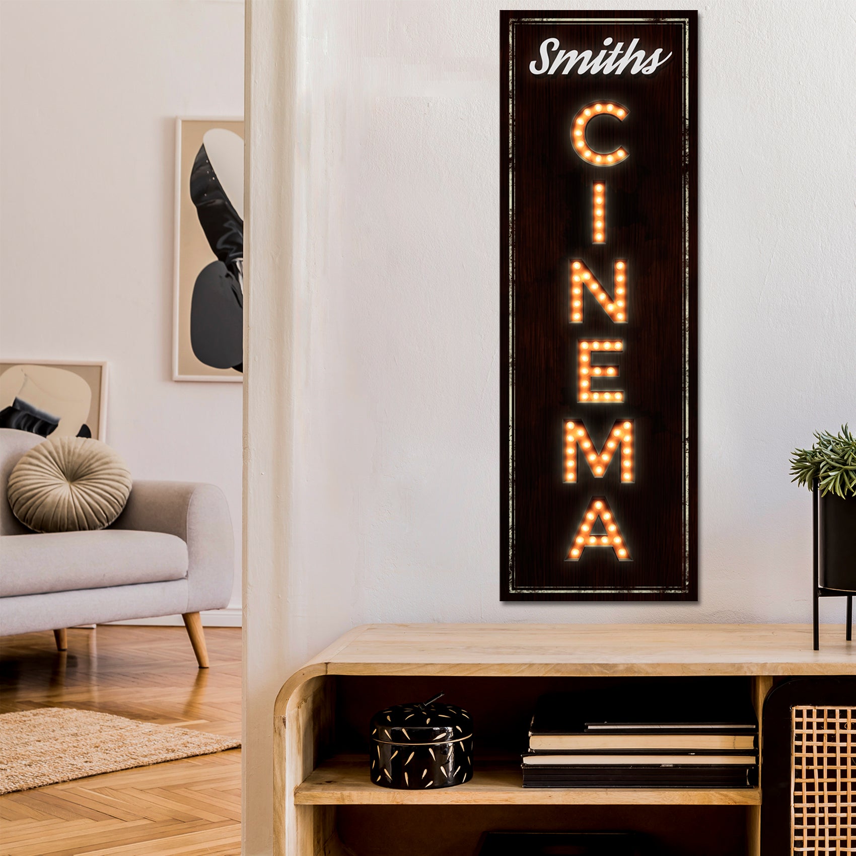 Family Cinema Sign II - Image by Tailored Canvases
