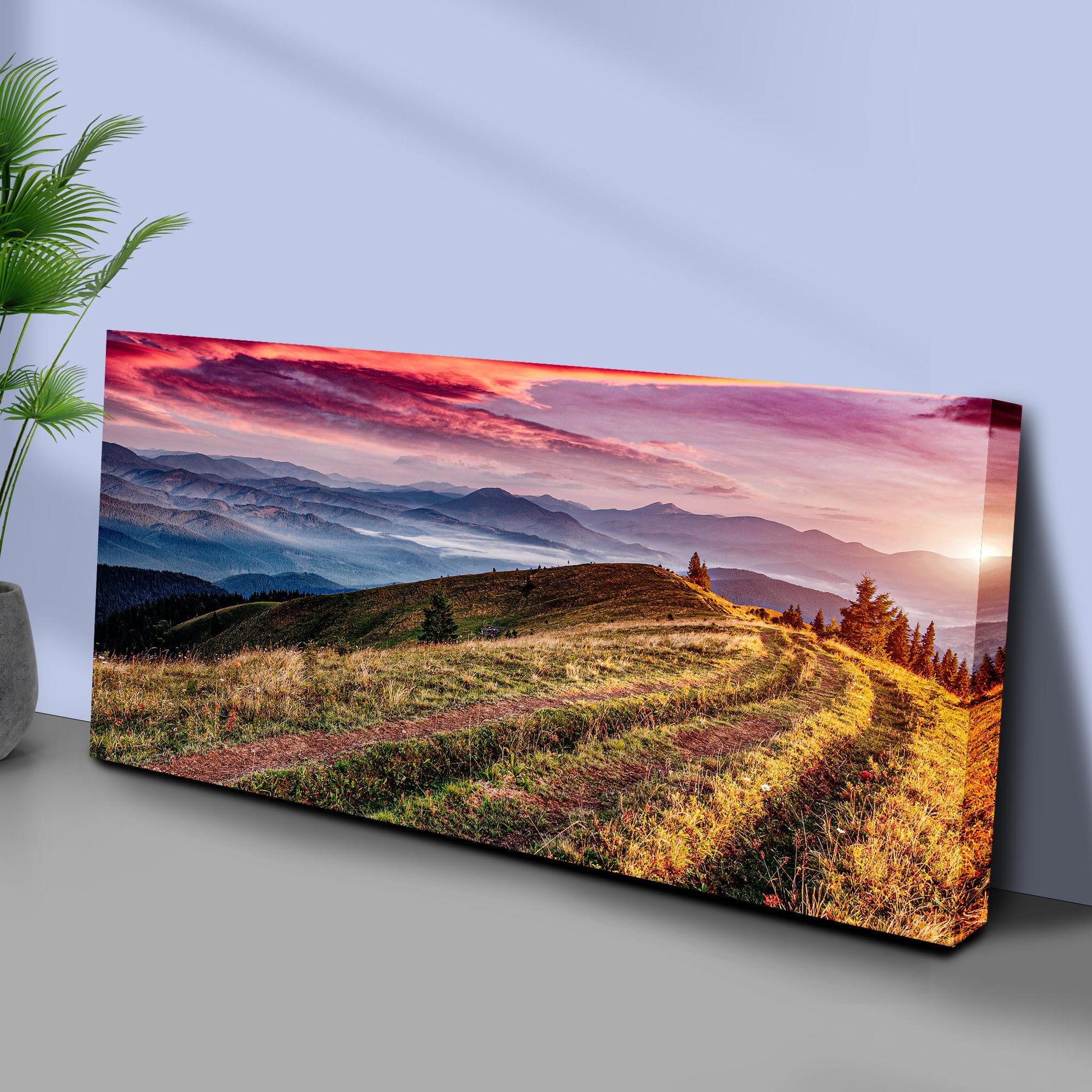 Highlands At Sunset Canvas Wall Art Style 2 - Image by Tailored Canvases