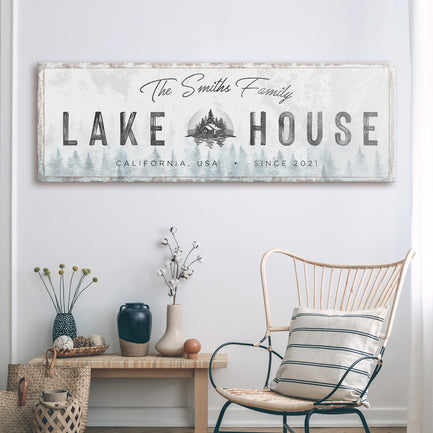 Family Lake House Sign II - Image by Tailored Canvases