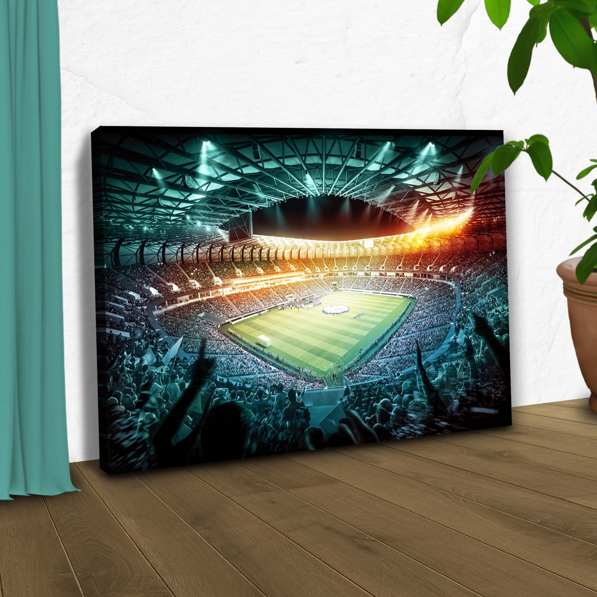 Stadium Soccer Full Packed Canvas Wall Art Style 2 - Image by Tailored Canvases