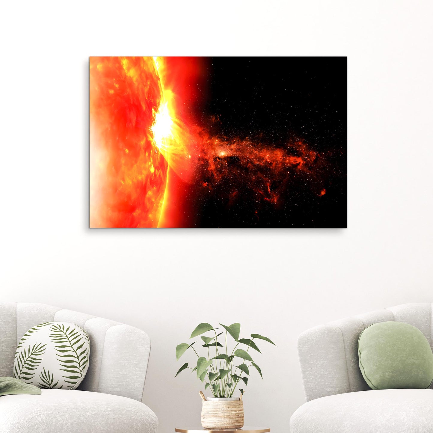 Sun Solar Flare Canvas Wall Art  - Image by Tailored Canvases
