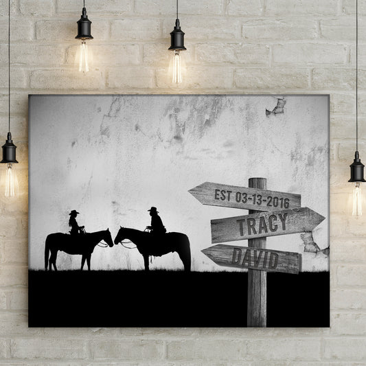 Horse Couple Sign - Image by Tailored Canvases