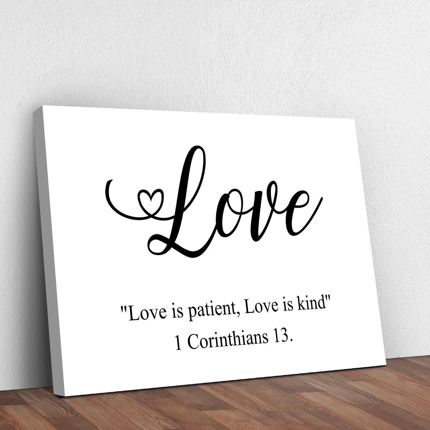 Valentine Black And White Love Sign Style 2 - Image by Tailored Canvases