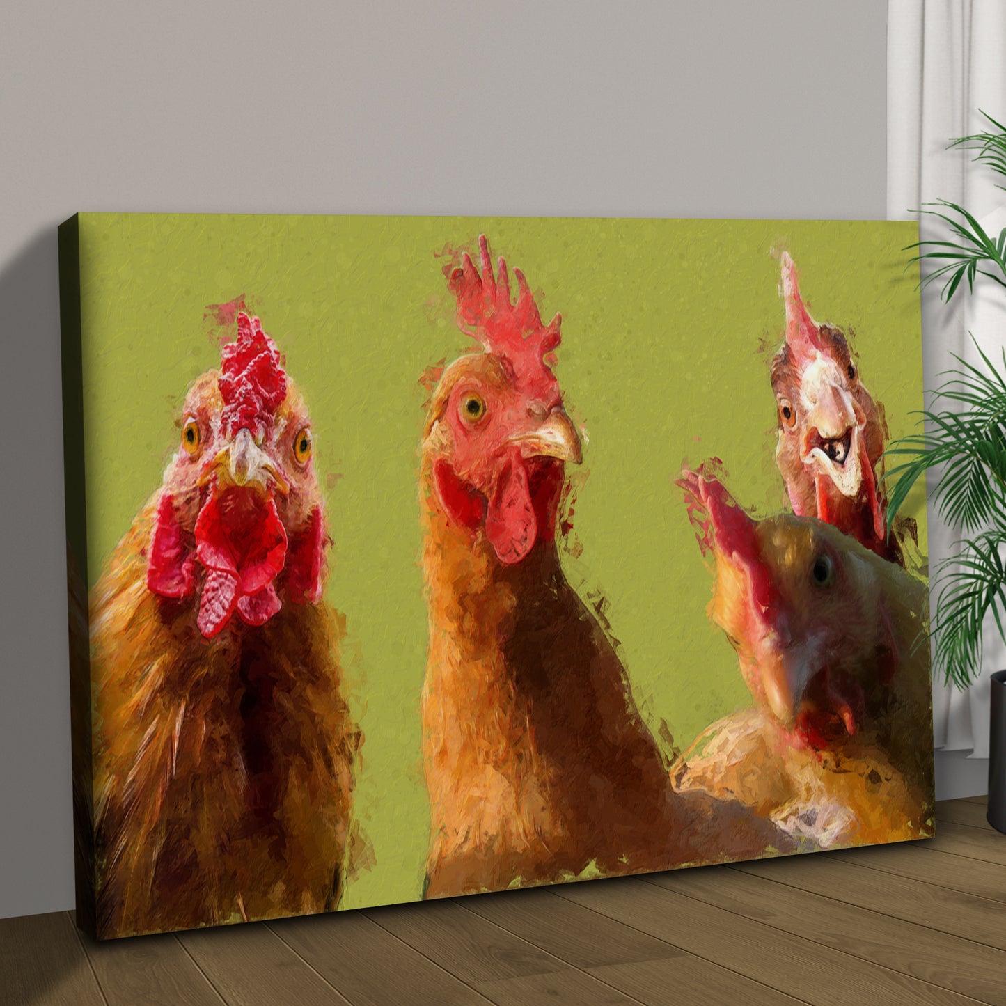 Curious Chicken Rooster Canvas Wall Art Style 1 - Image by Tailored Canvases