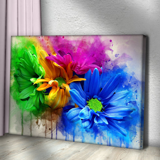 Watercolor Daisies Canvas Wall Art - Image by Tailored Canvases