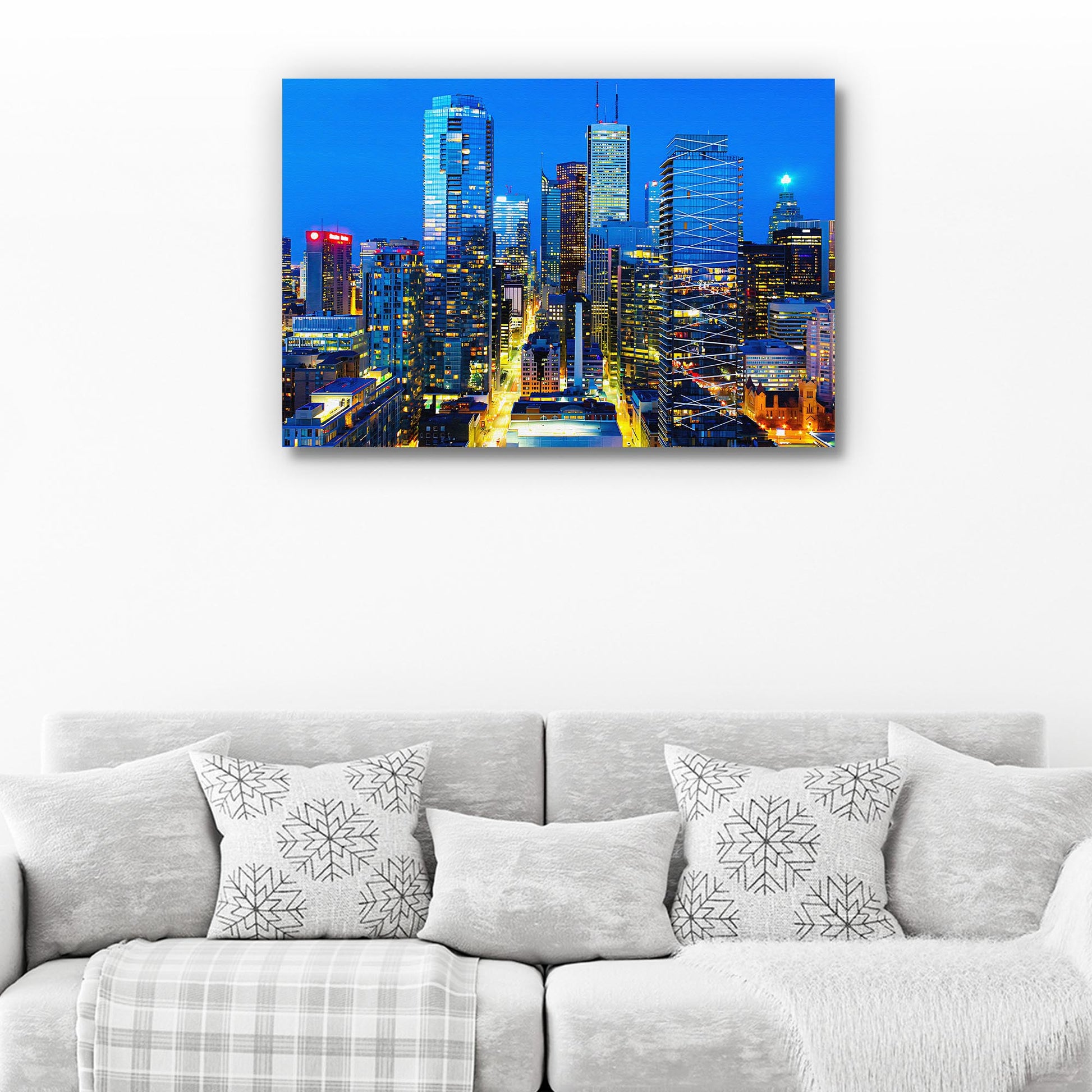 Skyscraper Vibrant Toronto Canvas Wall Art  - Image by Tailored Canvases