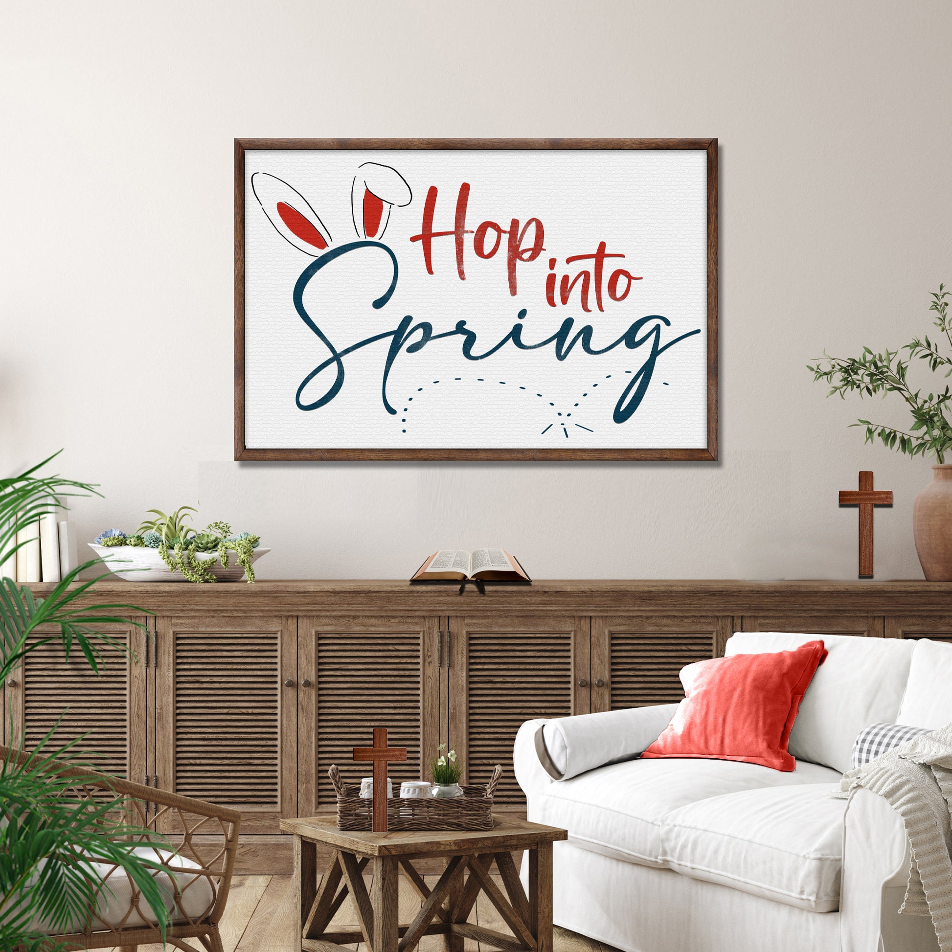 Hop Into Spring Sign - Image by Tailored Canvases