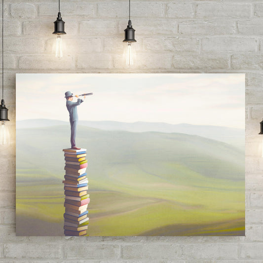 Decor Elements Books Tower Canvas Wall Art - Image by Tailored Canvases