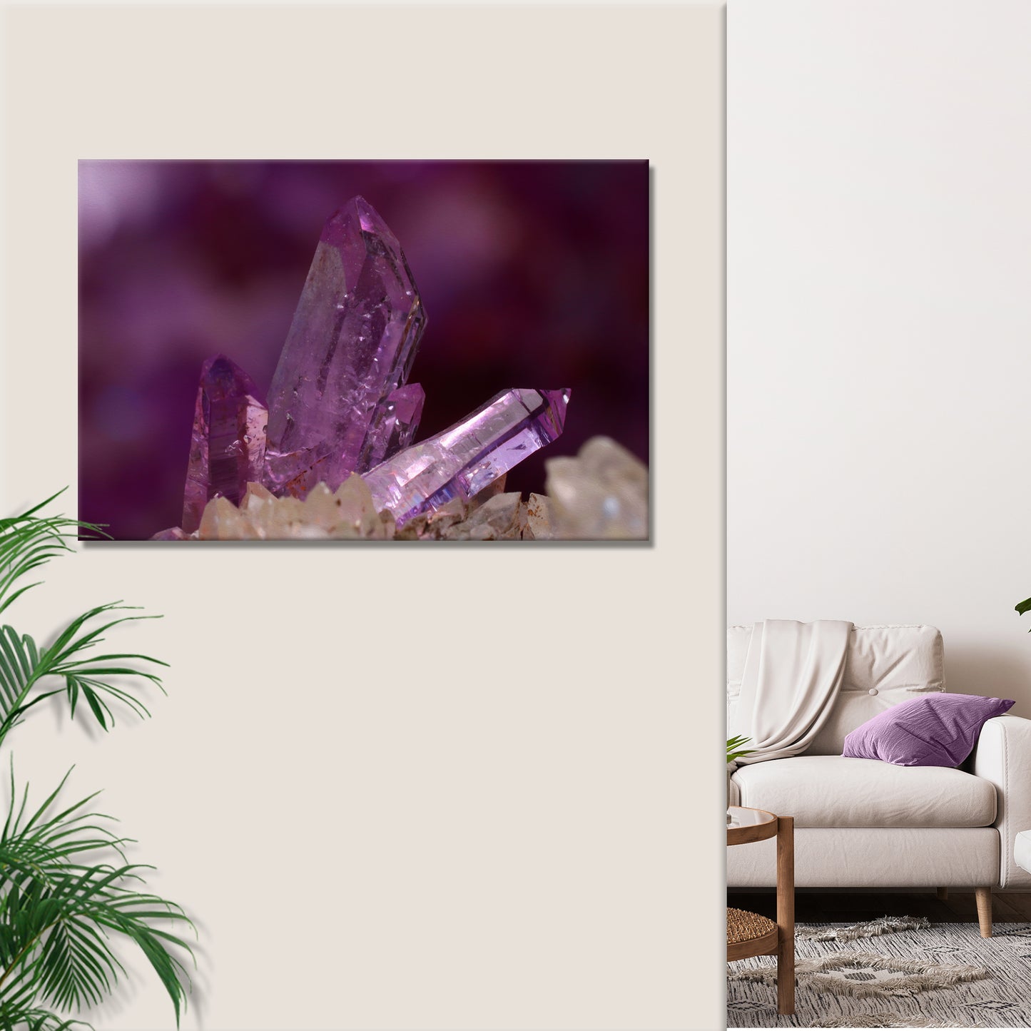 Decor Elements Crystals Purple Amethyst Canvas Wall Art Style 1 - Image by Tailored Canvases