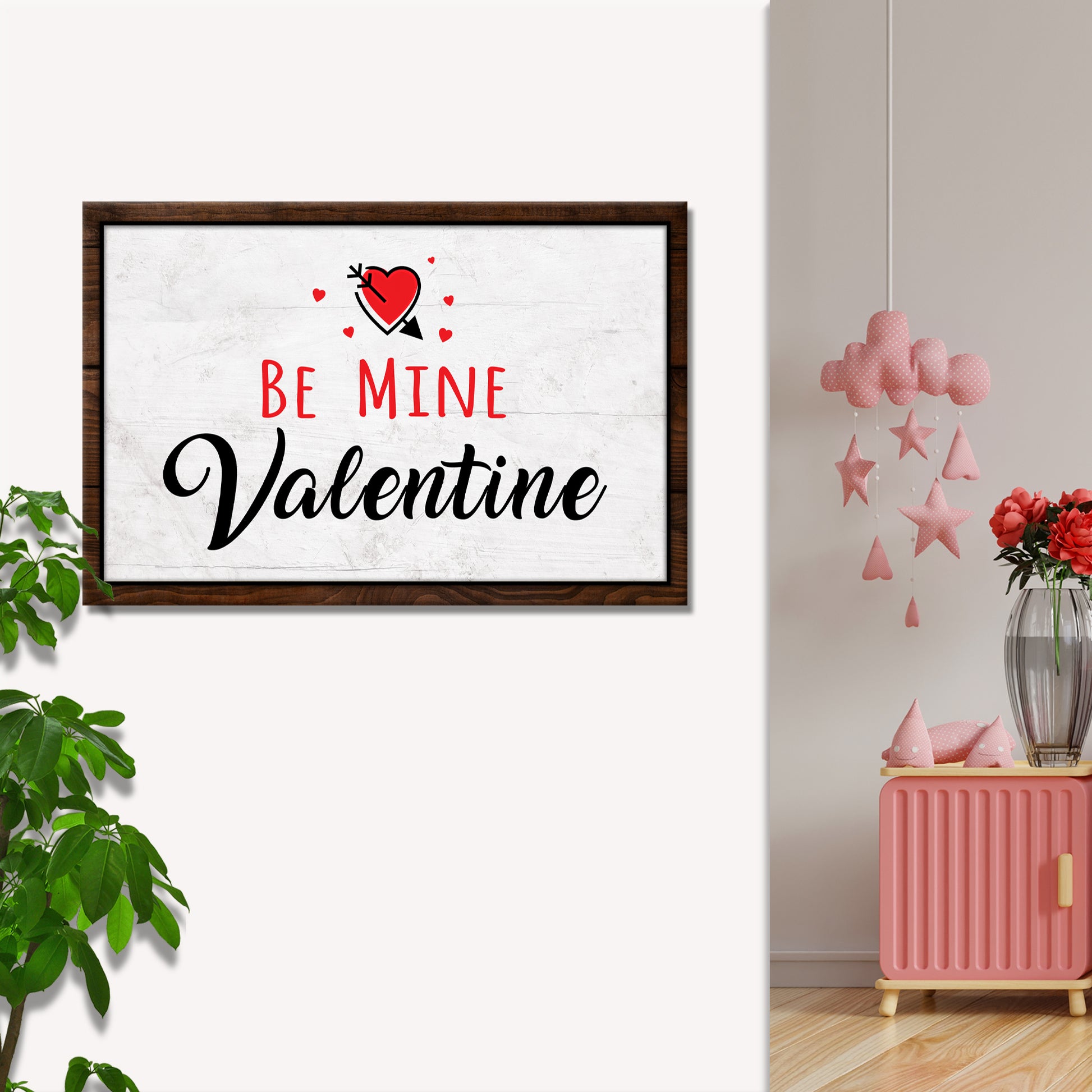 Be Mine Valentine Sign Style 1 - Image by Tailored Canvases