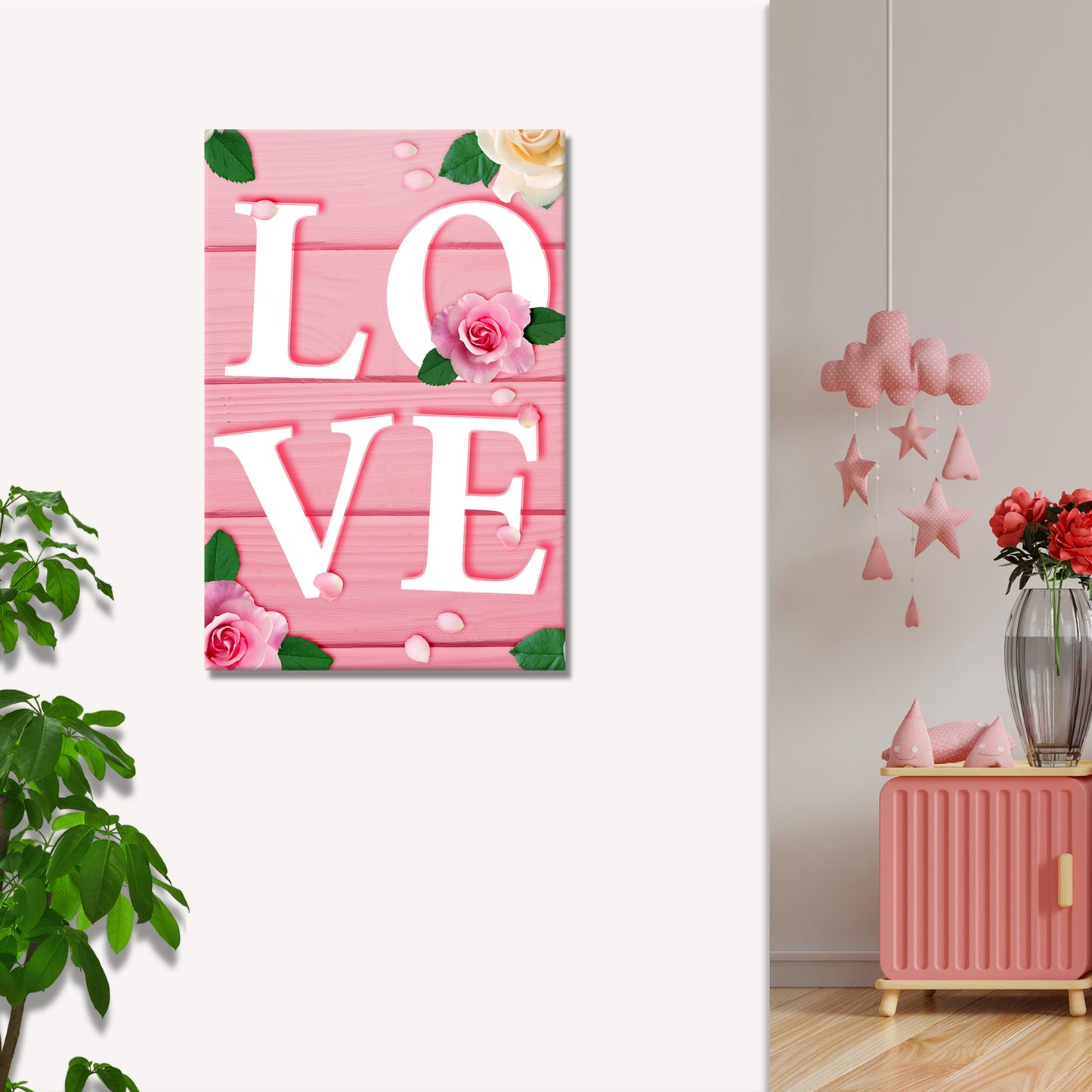 Valentine Floral Love Sign Style 1 - Image by Tailored Canvases
