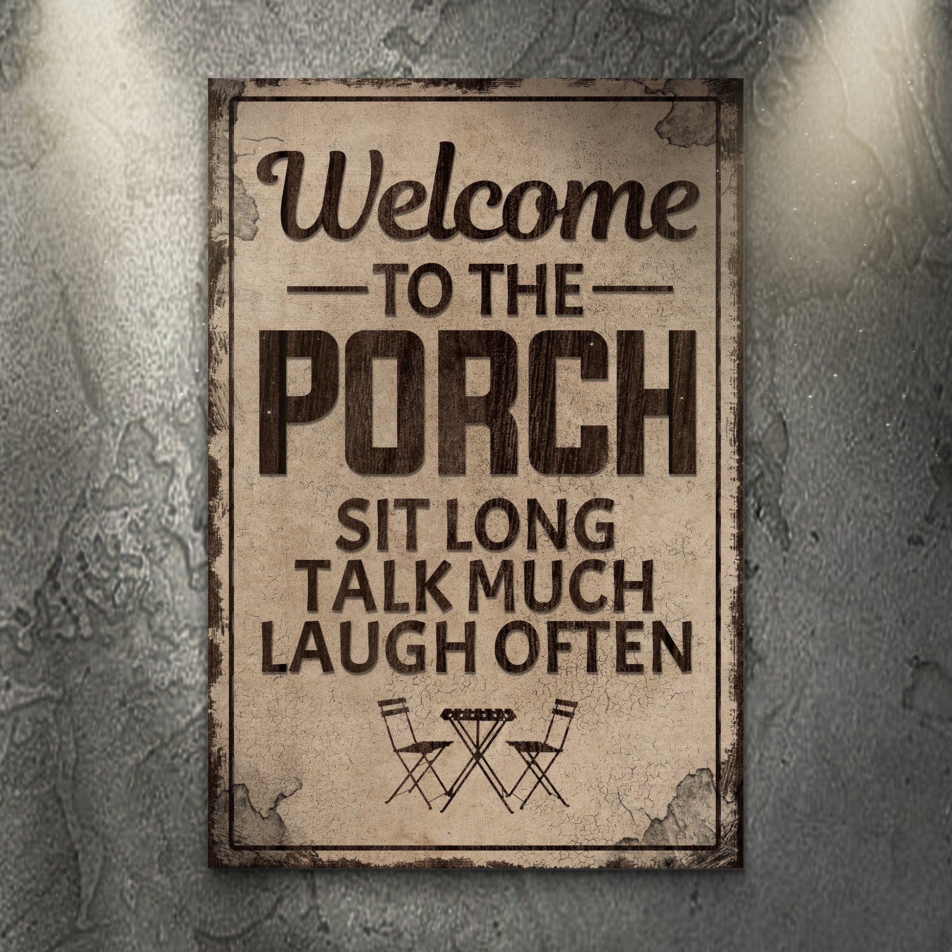 Welcome To The Porch Sign V Style 1 - Image by Tailored Canvases